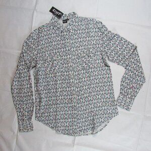 Cruel Denim Women's Printed Long Sleeve Western Pearl Snap Rayon Shirt